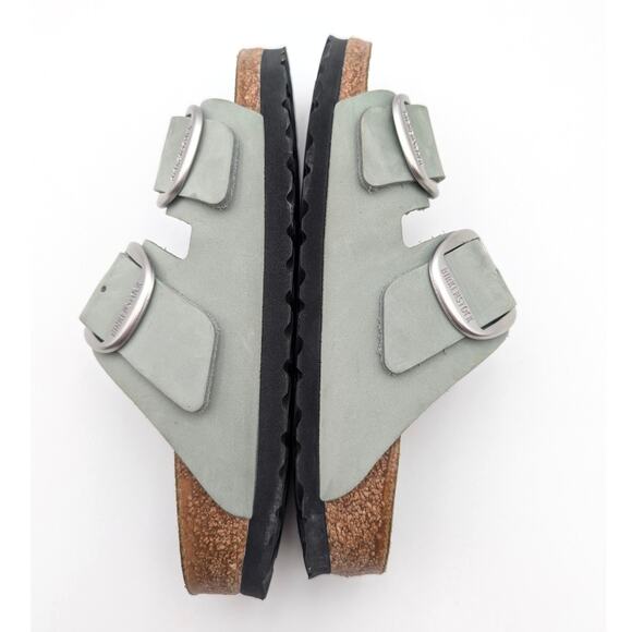 Birkenstock Arizona Big Buckle Nubuck Women's Sandals Sandcastle Size US5 EU36 - Picture 10 of 12